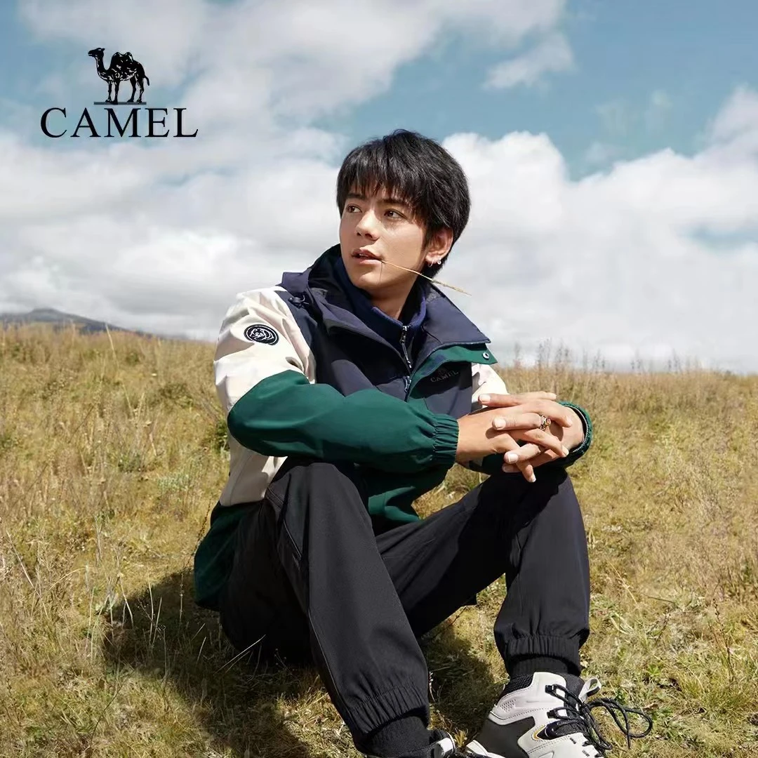 【李老板专属】熊猫骆驼冲锋衣单层潮流运动外套防泼水男女款