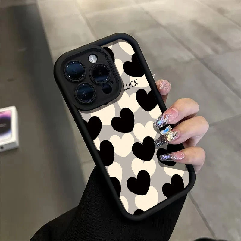 爱心适用iPhone15创意12/13Promax手机壳xsmax苹果14plus全包11/8
