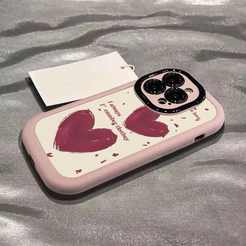 iPhone15ProMax苹果ins简约爱心XR全包8/7P小众14/13/12/11手机壳
