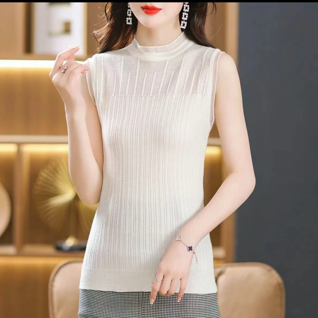 765蕾丝边无袖钢琴吊带背心新款时尚洋气百搭修身内搭打底衫