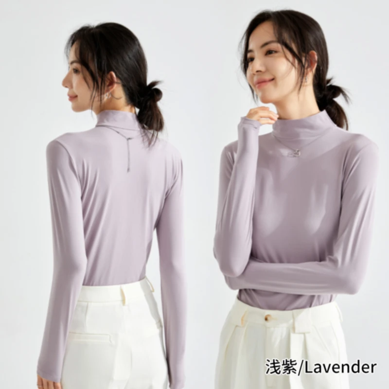 玻色因面膜衣半高领打底衫女秋冬修身内搭休闲百搭长袖轻柔上衣