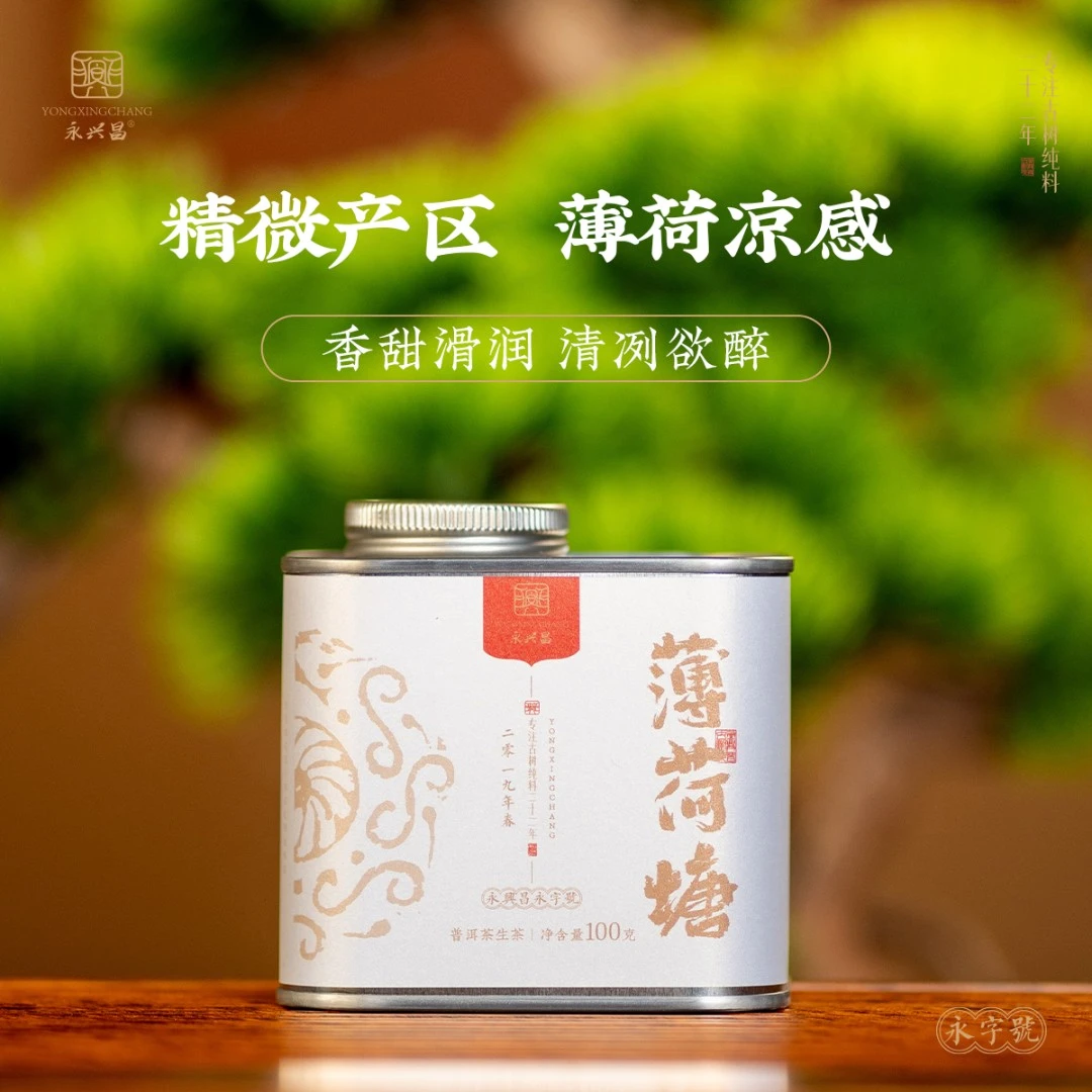2019年薄荷塘古树龙珠100g/罐纯料整春春茶易武原始森林精选产区