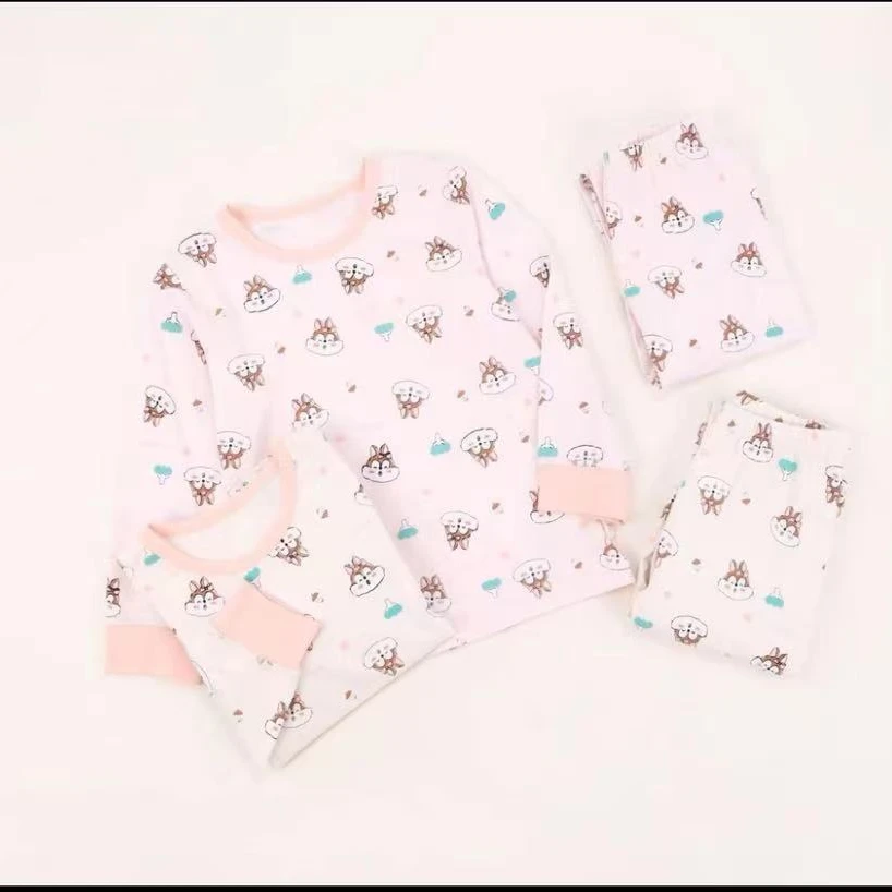 拉拉及旗下品牌男女宝弹力棉中童秋衣裤套装