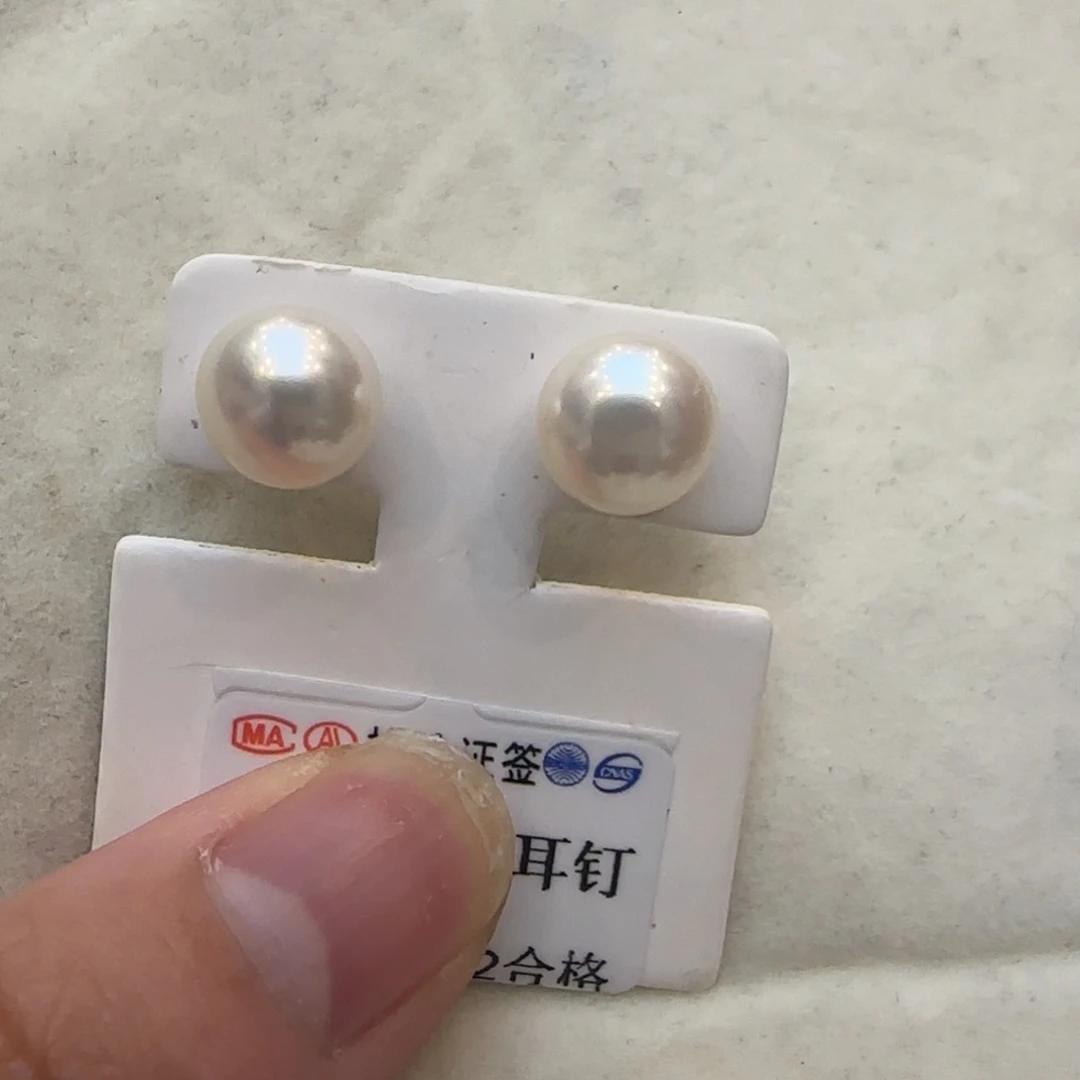 淡水珍珠耳饰银S925镶嵌