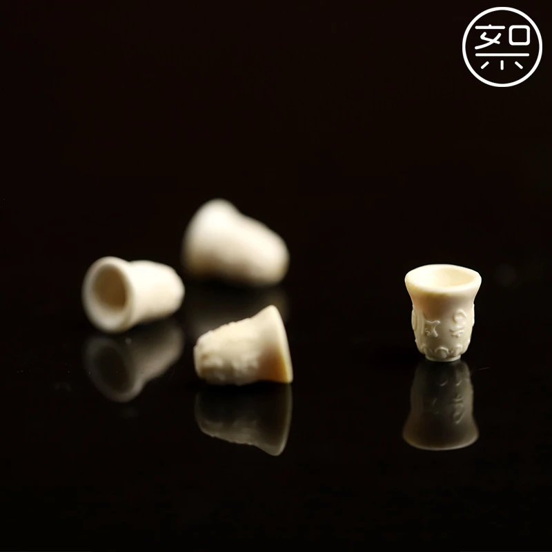 正宗猛犸象牙铃铛钟弟子珠DIY手串手链金刚星月菩提佛珠文玩配饰