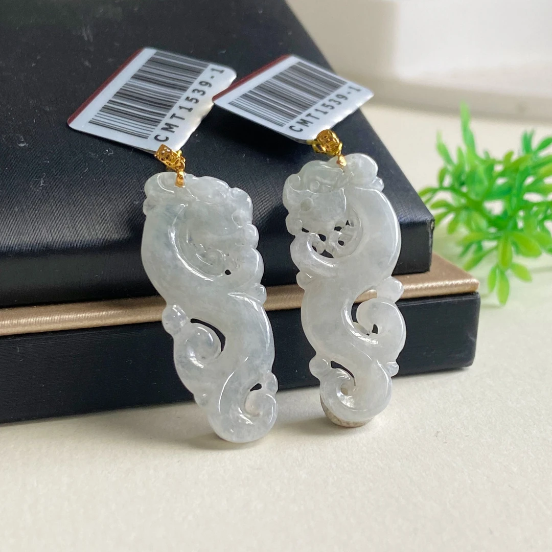 龙牌吊坠 18k金镶嵌天然翡翠 多样性发其一@@CMT1539-1