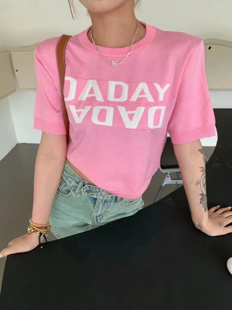 DMW 针织字母短袖(N909)