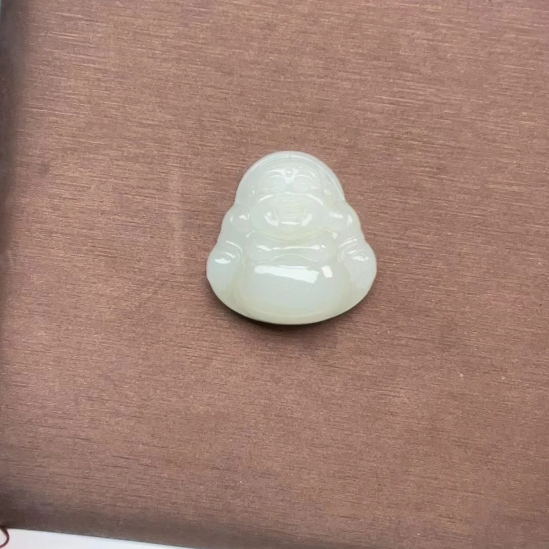 和田玉新疆且末金山矿钢板料35佛 DZ211