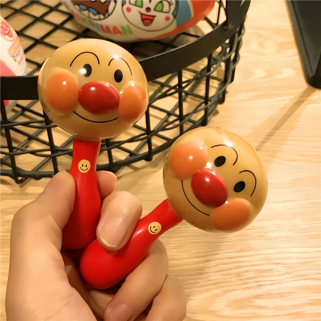面包超人摇铃沙锤新生宝宝拨浪鼓抓握训练安抚早教玩具0-6月追听