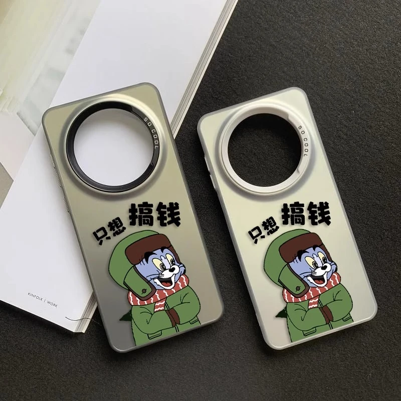 华为mate60pro手机壳只想搞钱mate50卡通潮牌40e汤姆猫30彩银超薄