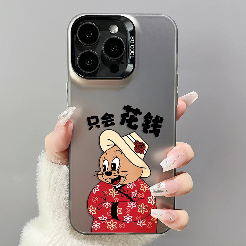 适用iPhone15promax手机壳新款苹果14pro花棉袄杰瑞13pro17promax