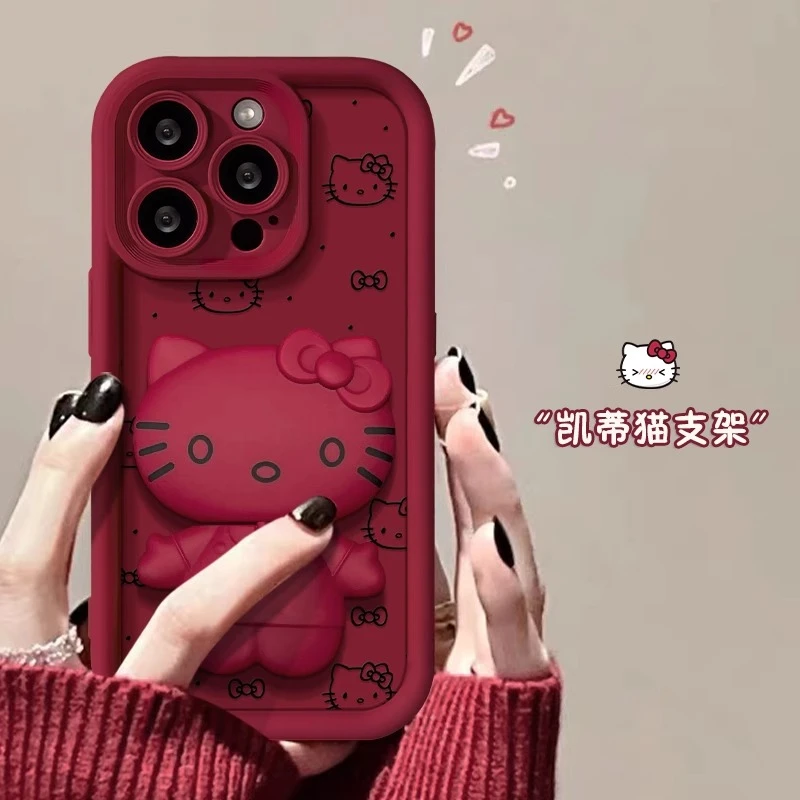适用于2024新年款iPhone15promax手机壳彩绘酒红色苹果1417promax