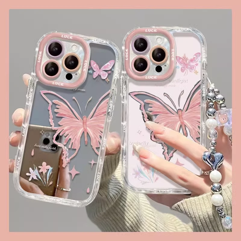 【进口硅胶】适用苹果15promax手机壳新女款彩绘iPhone14Pro镜面13X