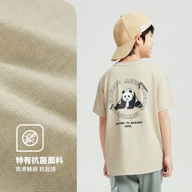 安踏儿童针织短袖吸汗速干时尚休闲百搭短袖A352428107