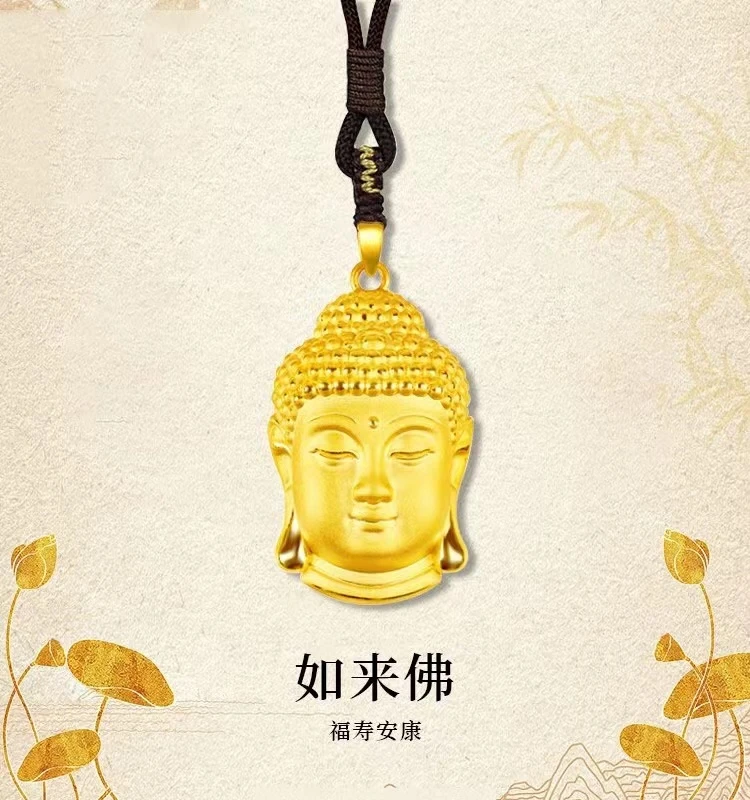 【一元福利】福运徐来金色大佛头项链