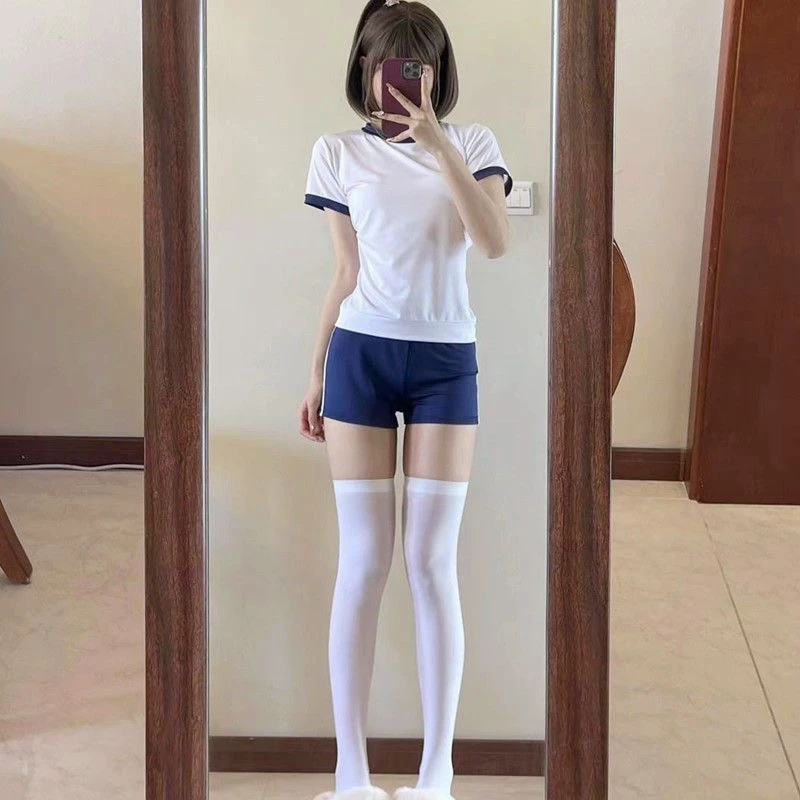 体操服潮流纯欲风清纯遮肚运动服可爱显瘦夏季校园风瑜伽体操服
