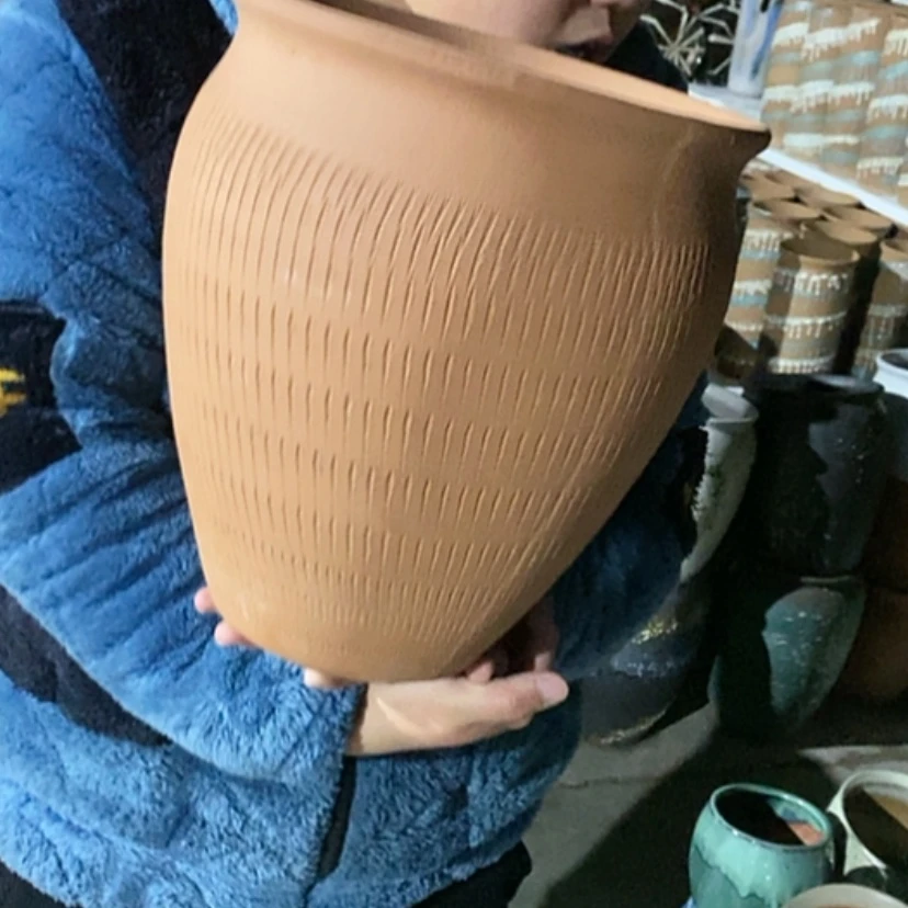 【闪购商品】紫砂花盆暇疵口26高31暇疵