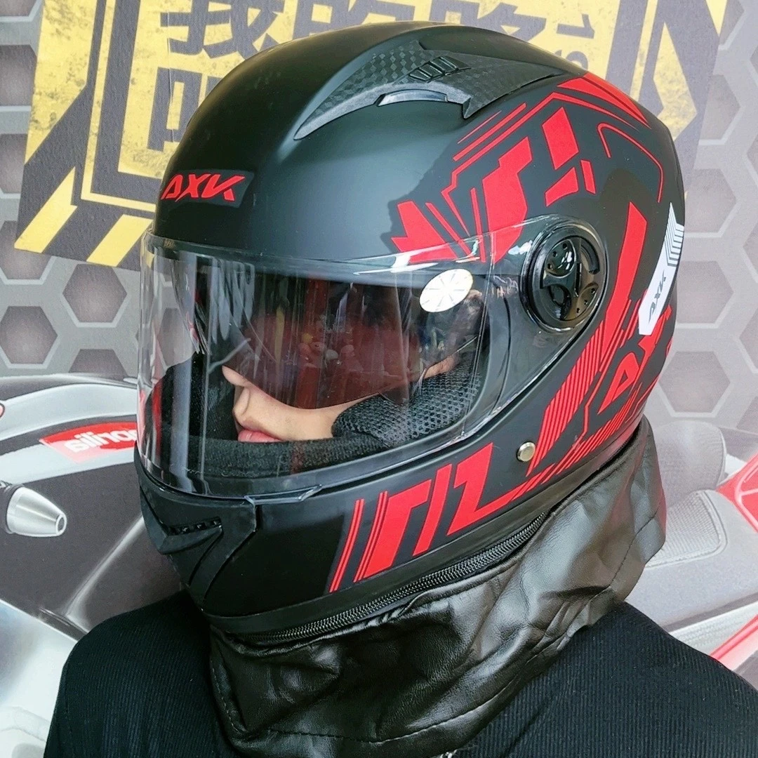 新国标3C认证A类全盔摩托车电动车机车头盔男围脖款骑行保暖冬季