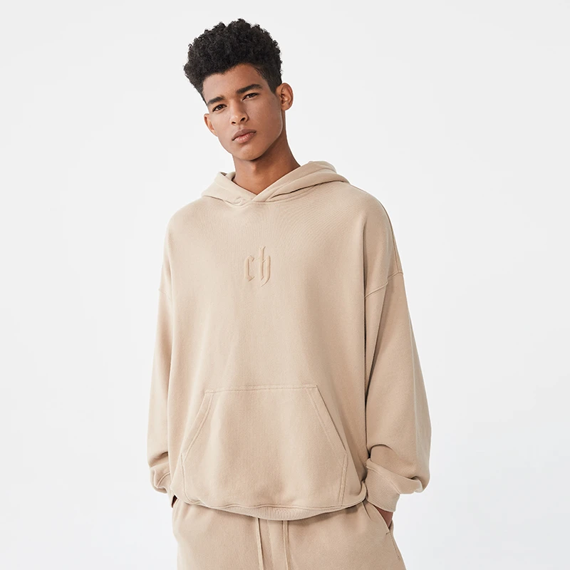 CHINISM CH连帽卫衣宽松LOGO美式高街帽衫 1002