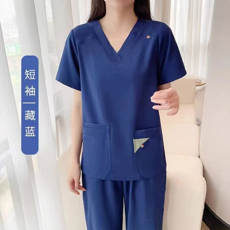 手术薄款防静电宠物医院牙科口腔月子中心医生护士月嫂女款工作服