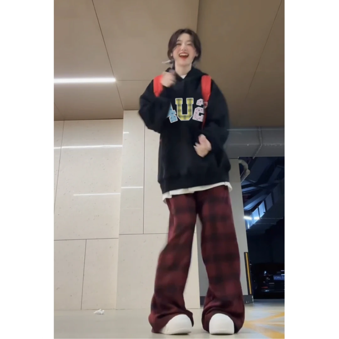 秋季新款高街潮牌休闲连帽卫衣女ins风学生休闲百搭宽松长袖上衣