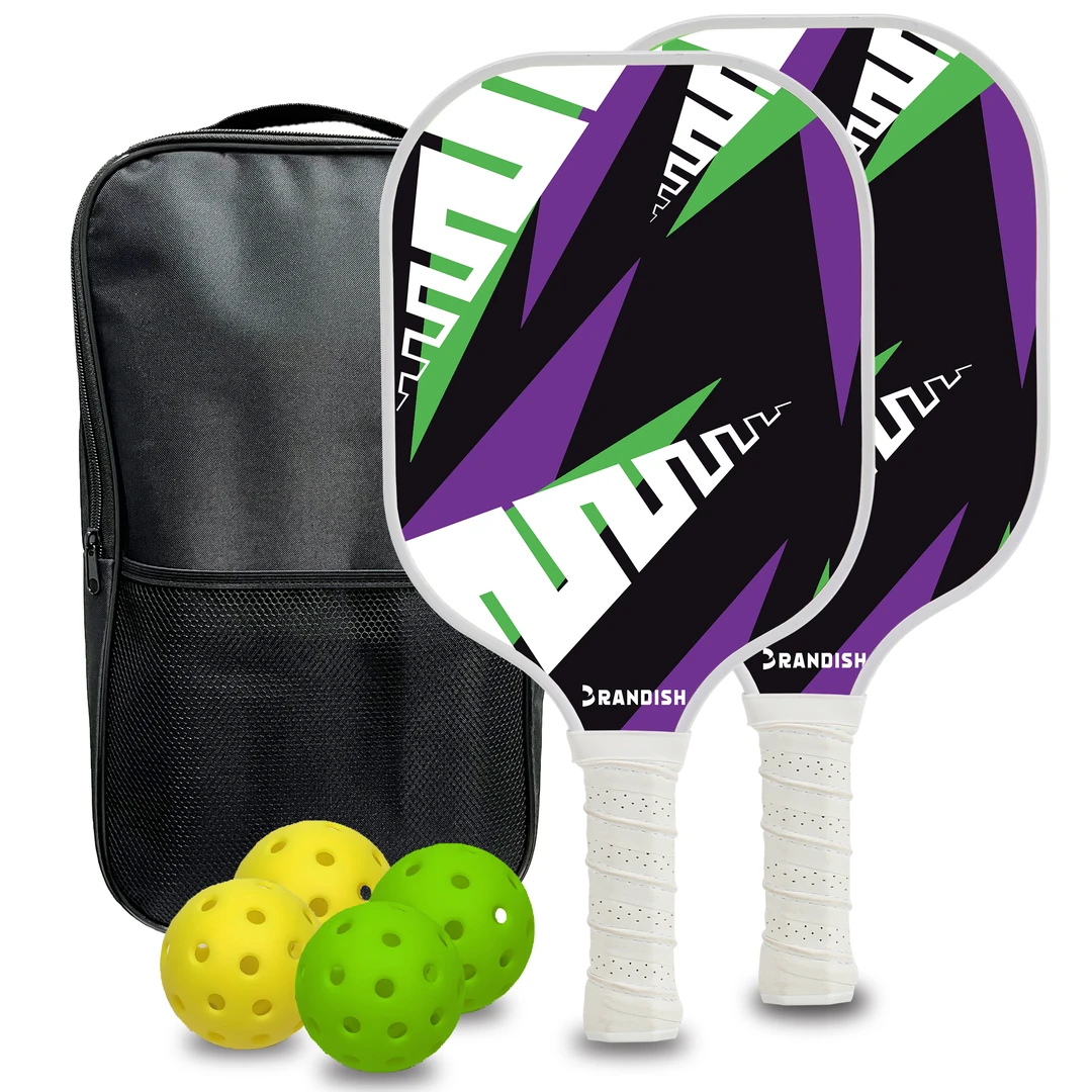 班迪思匹克球拍玻璃纤维pickleball学生训练比赛运动炫彩紫轻套装