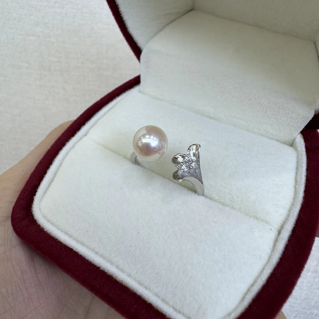 天然淡水珍珠 无核戒指7-8mm