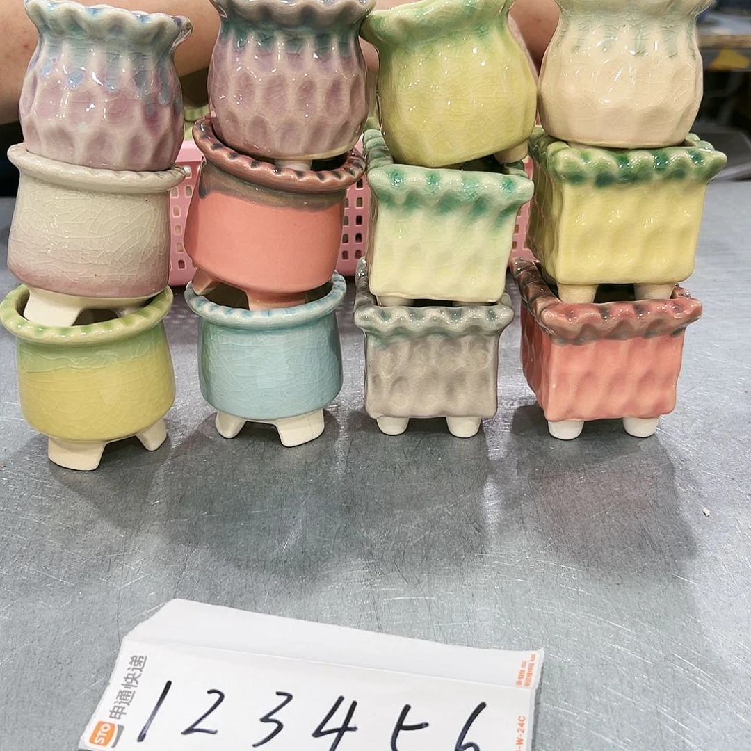 红陶高温陶瓷花盆