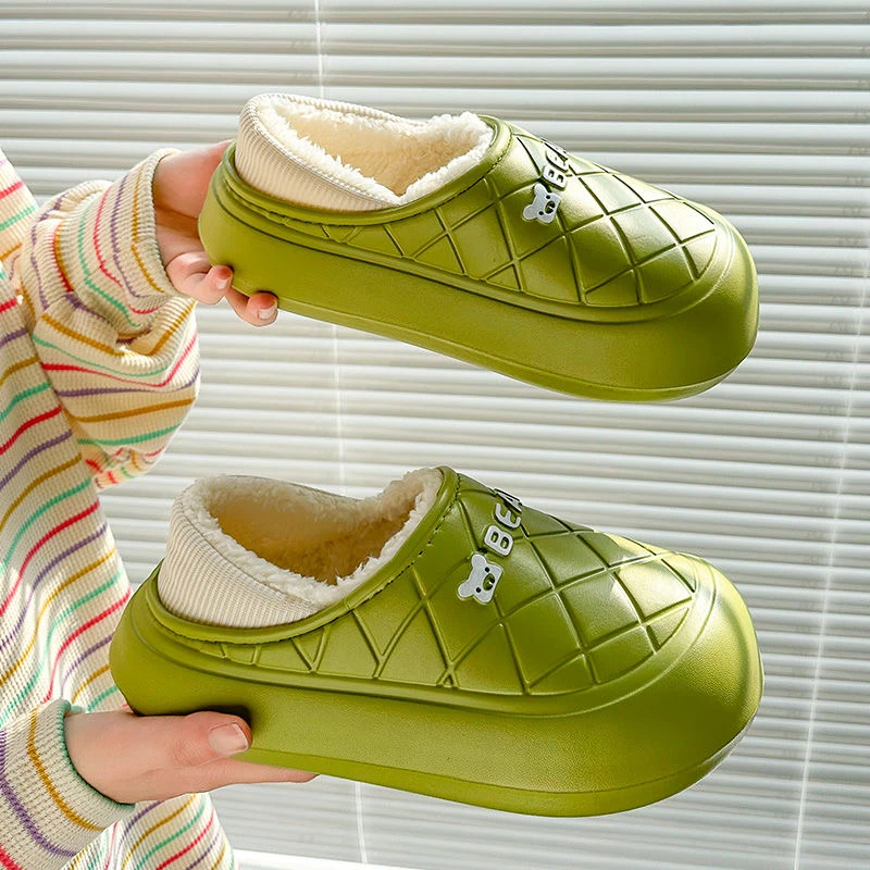 2023新款防水棉拖鞋女秋冬季室内居家居加绒保暖防滑外穿棉拖鞋男