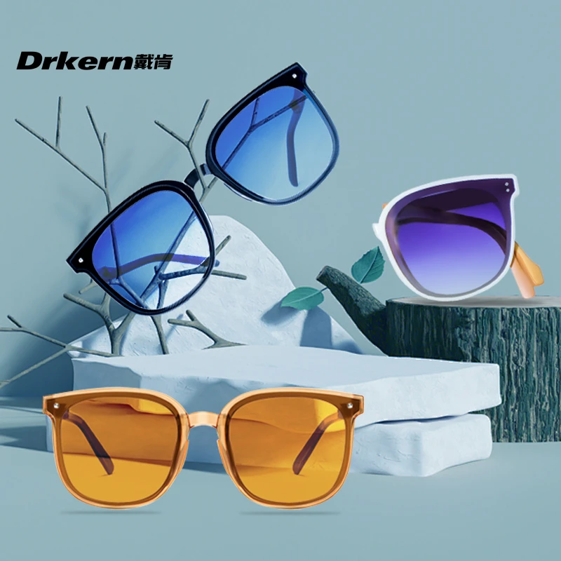 DRKERN/戴肯可折叠墨镜开车防晒防紫外线时尚百搭偏光镜男女同款