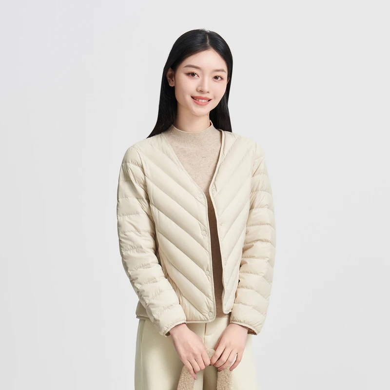 波司登2024秋冬季新款时尚休闲百搭外套轻薄保暖短款羽绒服0008B