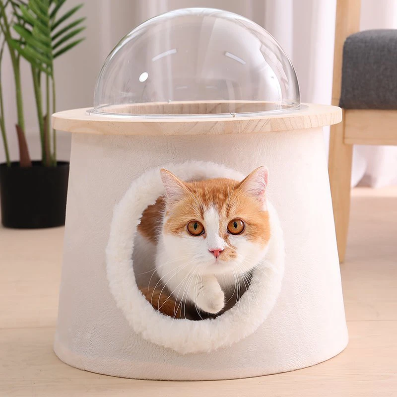 猫爬架封闭式太空舱猫咪跳台小型猫屋四季通用宠物猫爬架猫窝一体