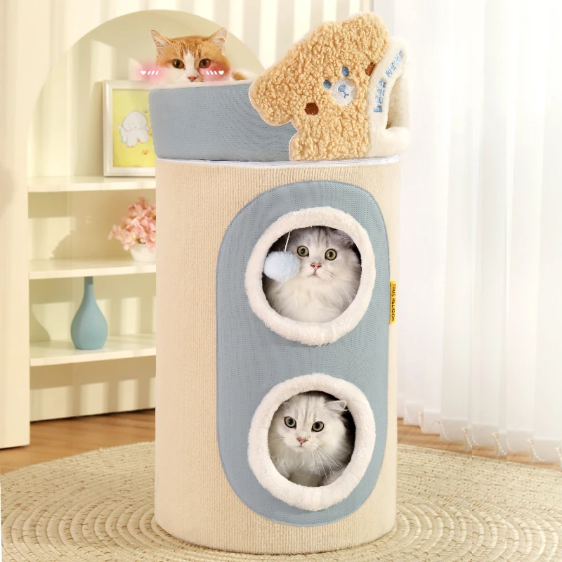 猫爬架猫窝一体多层小户型不占地家用猫架树洞猫窝冬款加厚保暖