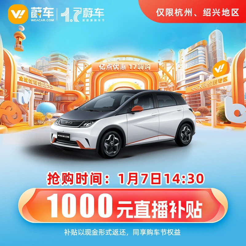 比亚迪海豚新车全车特价车【仅限杭州、绍兴地区】退款视为放弃权益