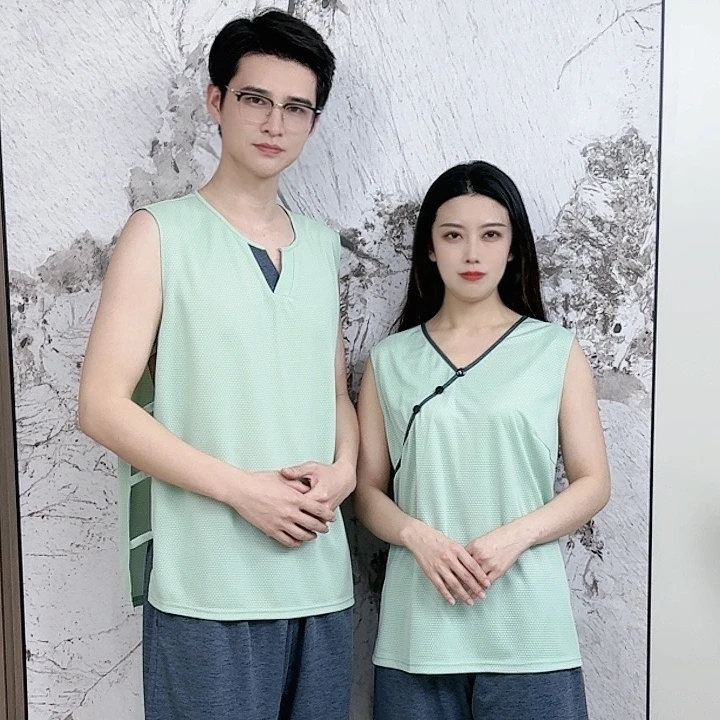 浴区工装制服,新款,四季,速干,无袖,宽松,薄款,助浴服,搓澡服