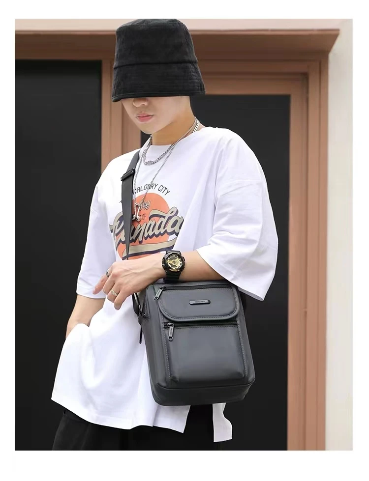 男包牛津布单肩包男士斜挎包休闲帆布包男士包包背包通勤商务小包