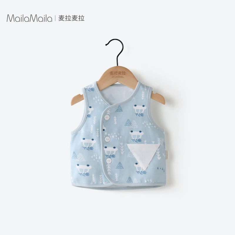 【麦拉麦拉】婴儿马甲春秋季洋气小背心坎肩外穿服装a类