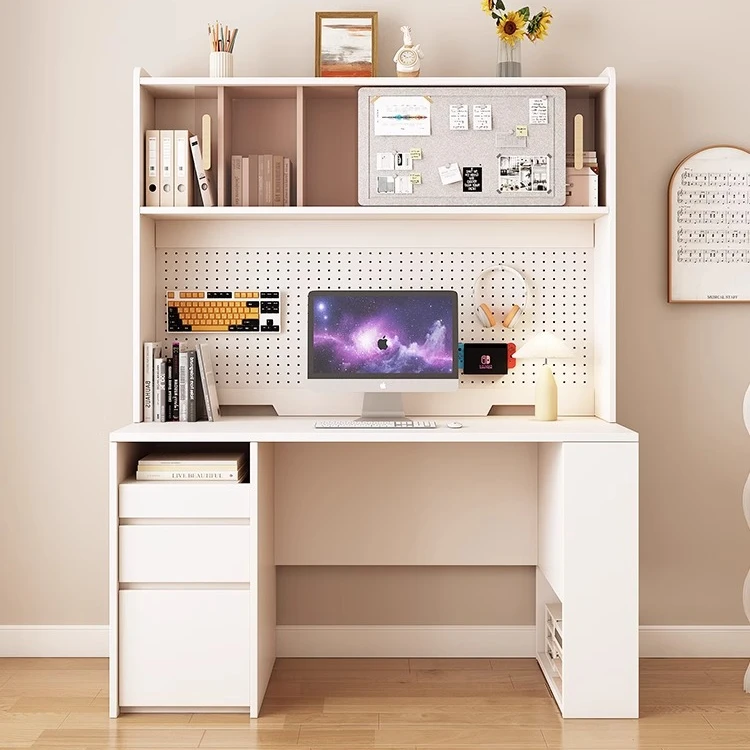 鹭昭书桌书柜实木学生卧室作业儿童小学初高中学习写字桌台学习桌