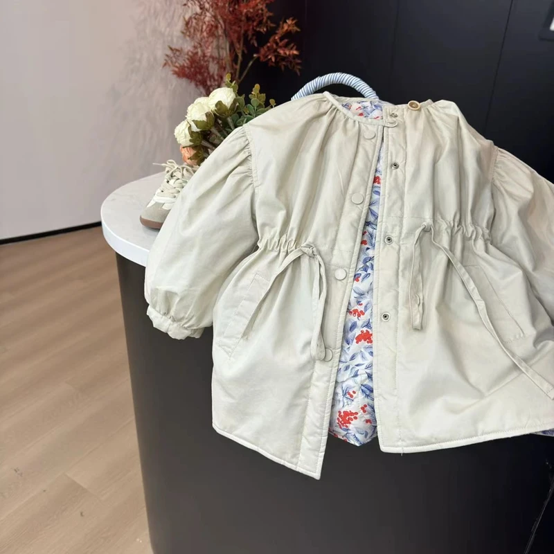 【现货】Leomama女童棉衣儿童秋冬洋气外套2024新款中大童夹棉上衣