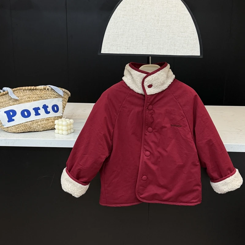 【现货】leomama童装女童双面穿棉袄外套儿童加厚2024新款冬装棉服