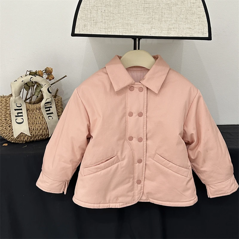 【现货】女童棉衣冬装新款儿童保暖棉服中大童洋气夹棉加厚棉外套