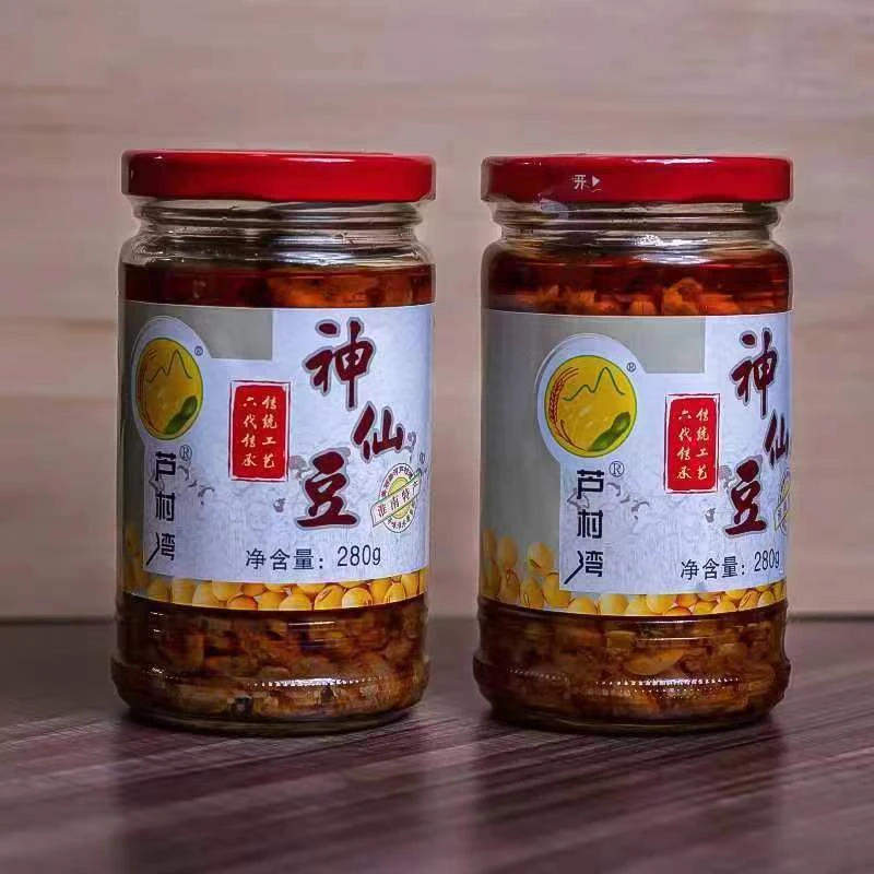 芦村湾神仙豆酱豆纳豆下饭酱臭豆子淮南特产拌饭夹馍家乡美食