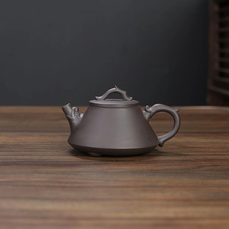 原矿紫砂茶壶凤鸣龙把石瓢壶半手工茶壶家用石瓢紫砂壶大容量茶具