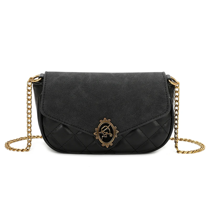 【宽22cm*厚7cm*高12cm】新款百搭小香风菱格链条信封包单肩斜挎包