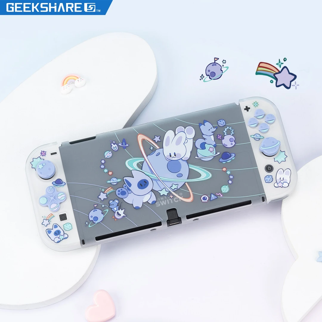 GEEKSHARE/极想switch配件oled保护套pc硬壳可爱手柄电玩保护壳