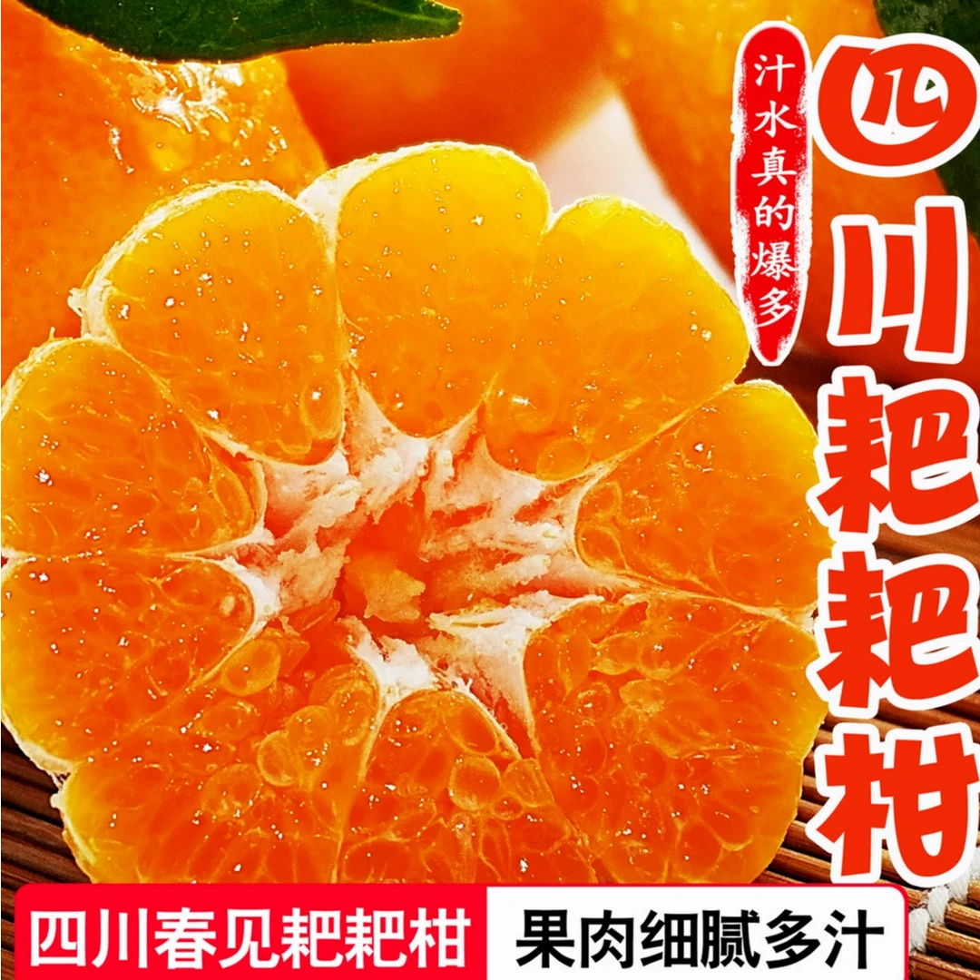 【耙耙柑】香甜多汁四川春见当季水果新鲜采摘手剥皮薄应季丑柑橘
