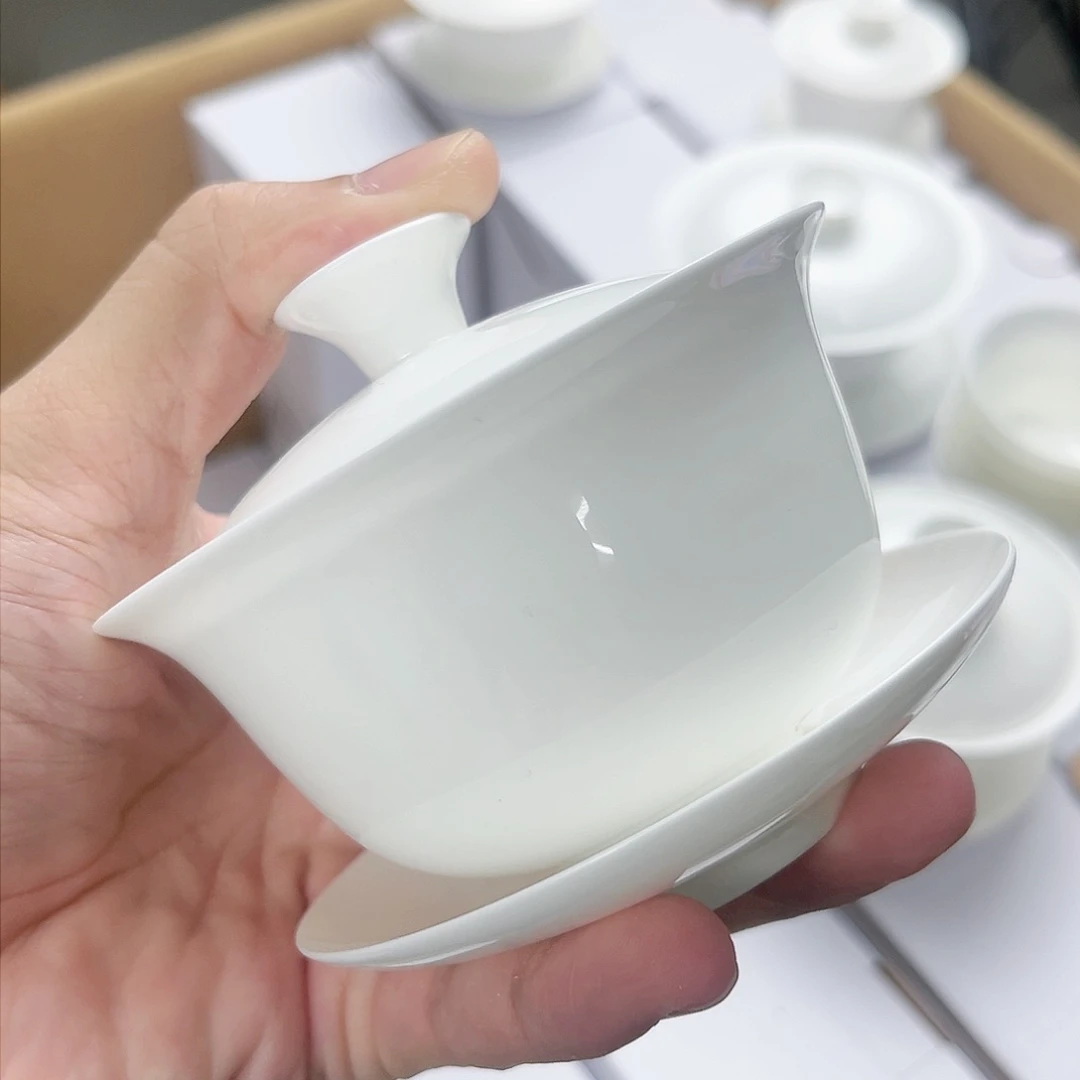 【闪购商品】130骨瓷盖碗超薄胎单个