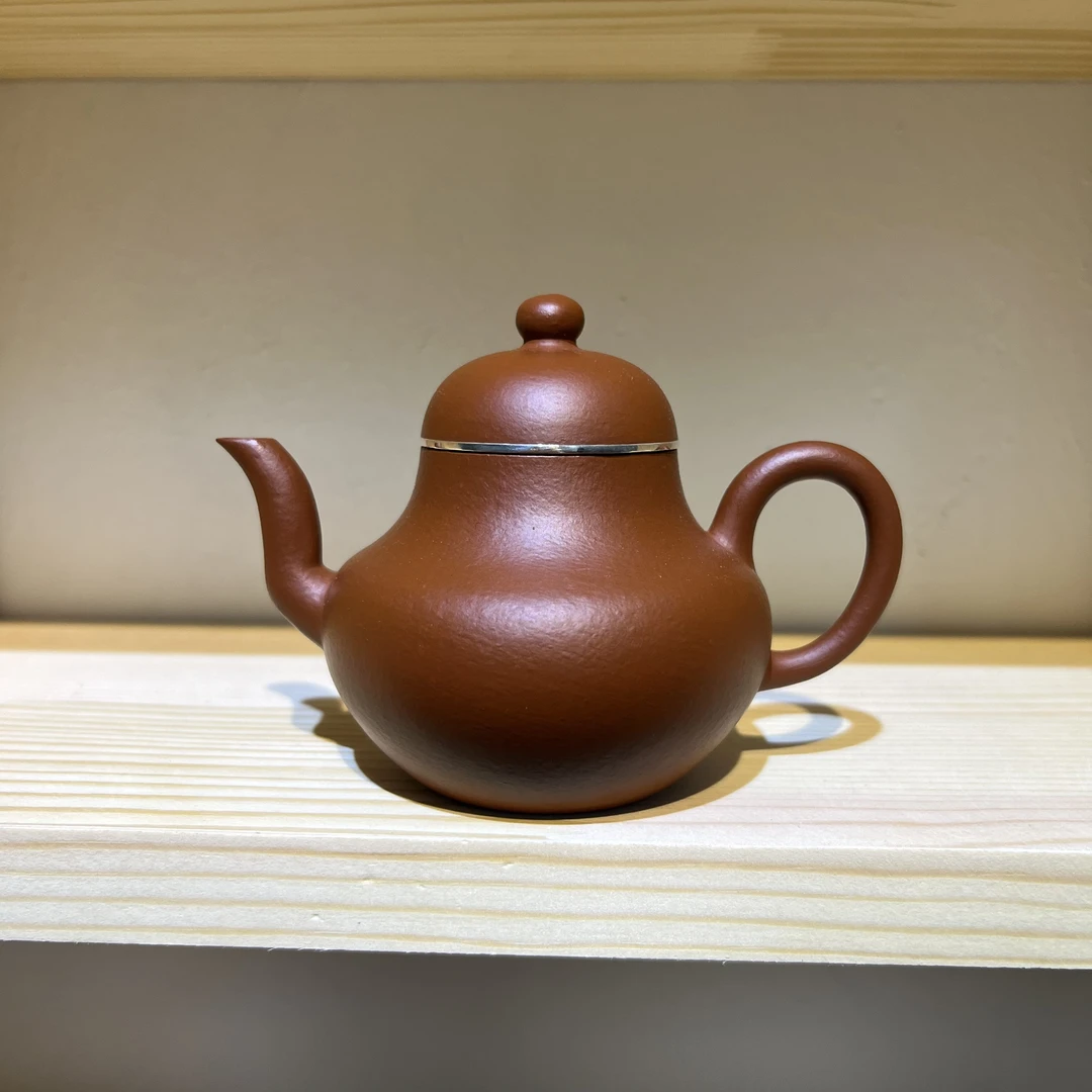 包银思亭壶 蔡典举 110ml 朱泥潮州全手工手拉壶潮州工夫茶泡