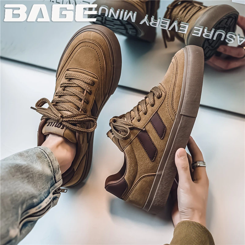 八哥美拉德男鞋冬季潮流百搭休闲德训平板鞋男士阿甘增高运动潮鞋