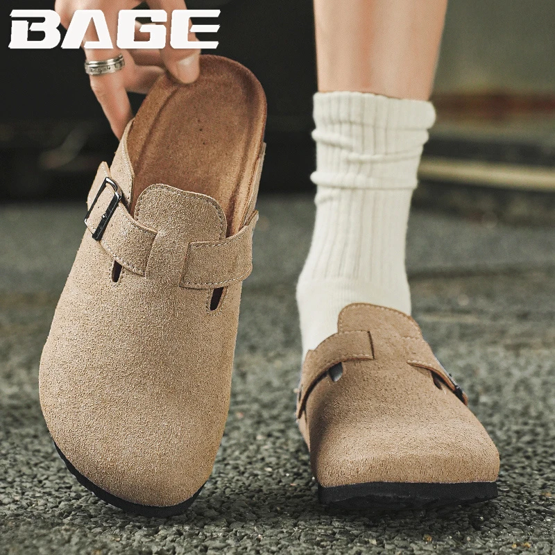 八哥勃肯鞋男生秋季外穿软木防滑情侣大码45户外男士包头沙滩凉拖